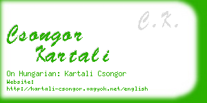 csongor kartali business card